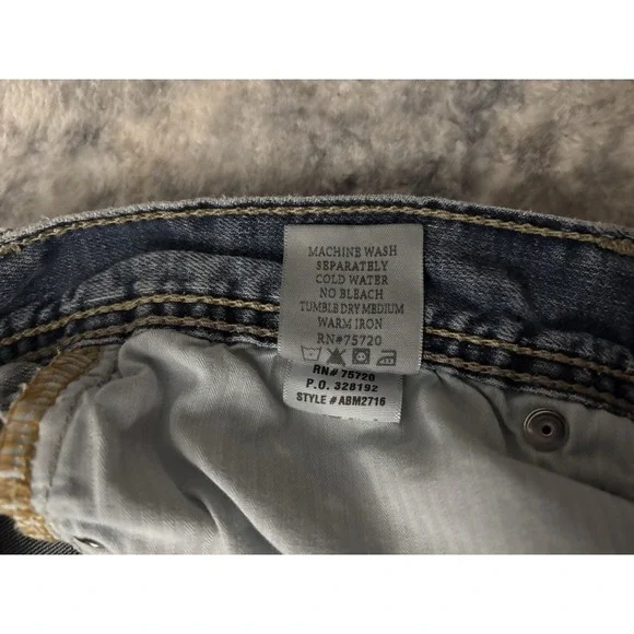 BKE Carter‎ Straight Size 30S Mens Distressed Denim Blue Jeans 31" Inseam Buckle - Picture 16 of 16